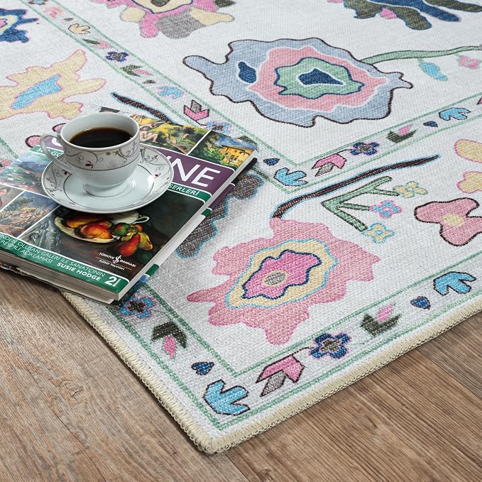 Fame Living Colorful Oushak Rug, Area Rugs - Image 8