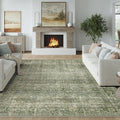 FMFUNCTEX 6x9 Washable Area Rug Green Vintage Neutral Distressed Large Non Slip by Fmfunctex