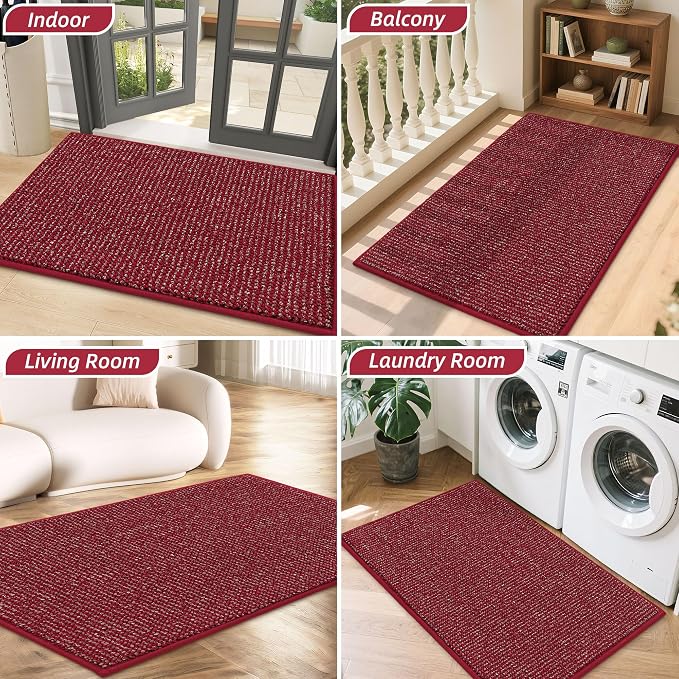 BEQHAUSE Dirt Trapper Door Mat 32" x 48", Non-Slip Washable Doormats Entrance - Image 8