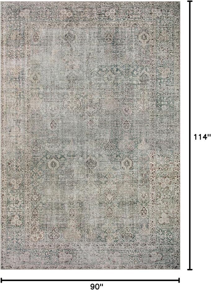 Loloi Chris Loves Julia Jules Collection JUL-08 Emerald/Antique Ivory 7'-6'' x - Image 2