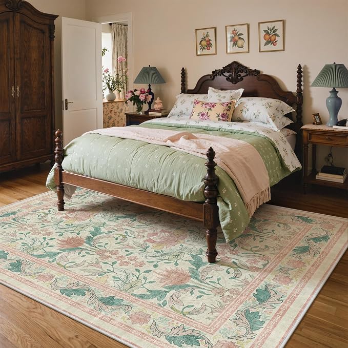 Bavni 8x10 Area Rugs for Living Room, Microfiber Machine Washable Non-Slip - Image 3