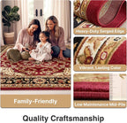 Well Woven Barclay Collection Medallion Kashan Red 8x10 Area Rug - Image 9