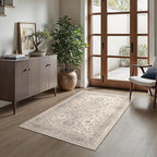 Bavni 3x5 Area Rug for Living Room Bedroom, Washable Boho Print Vintage by BAVNI