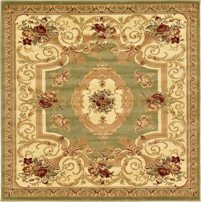 Unique Loom Versailles Collection Traditional Classic Floral Motif Area Rug - Image 3
