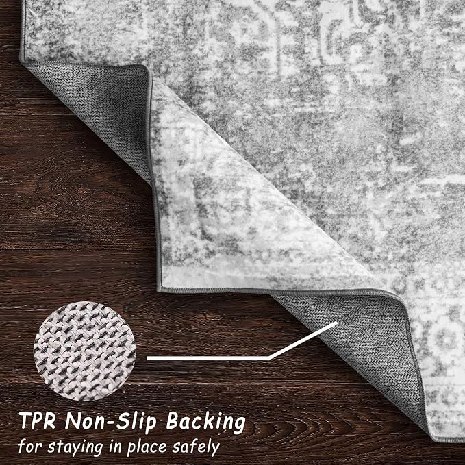 vivorug 3x5 Neutral Area Rugs, Stain Resistant Washable Rug - Image 6