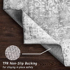 vivorug 5x7 Neutral Area Rugs, Stain Resistant Washable Rug - Image 6