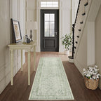 Runner Rug 2x6 Sage Green Hallway Washable Vintage Distressed Kitchen Carpet - Image 5