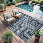 CAMILSON Indoor Outdoor Rug, Easy-Cleaning Non-Shedding Living Room, Garden and - Image 6