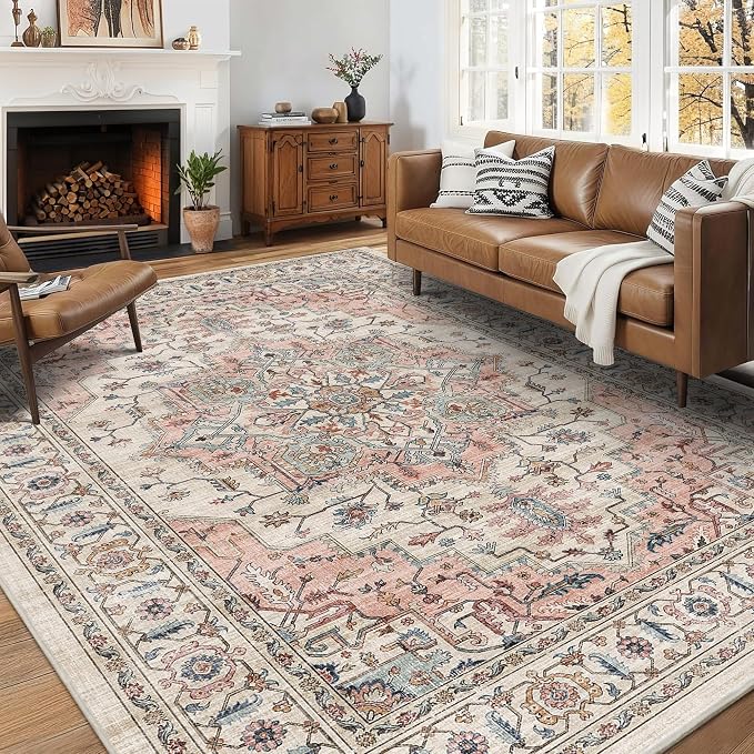 6x9 Area Rugs for Living Room Ultra-Soft Washable Rug Vintage Distressed Boho by NakedCloud
