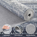 Nakagishi 10x14 Area Rugs Living Room: Washable Boho Large Neutral Modern Soft - Image 3