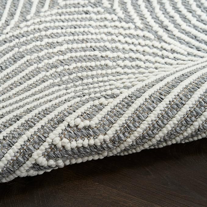 Nourison Home Textured Home Charcoal Ivory 7'10" x 9'10" Area Rug - Image 9