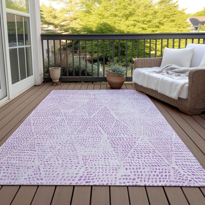 Addison Rugs Chantille ACN591 Purple 5' x 7'6" Indoor Outdoor Area Rug - Image 7