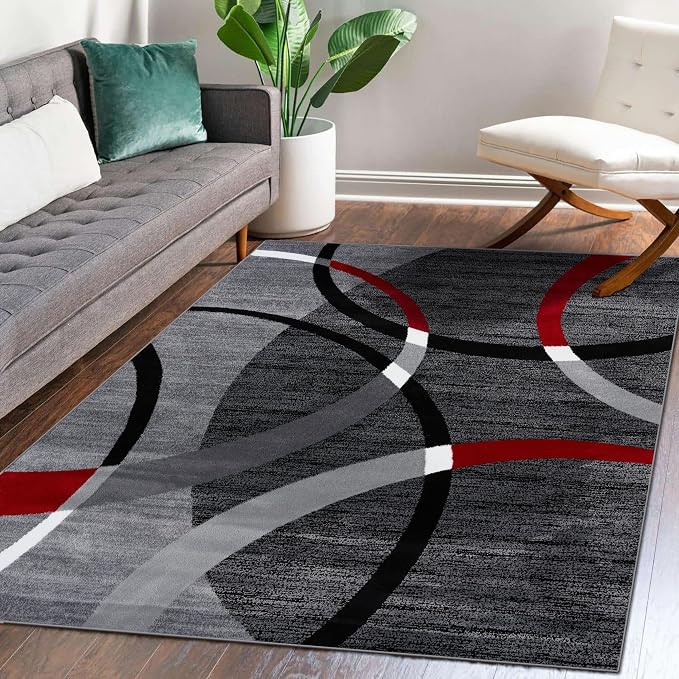 Persian-Rugs Luxe Weavers Victoria Collection 3895 Gray 7 ft x 10 ft Modern by LuxeWeavers