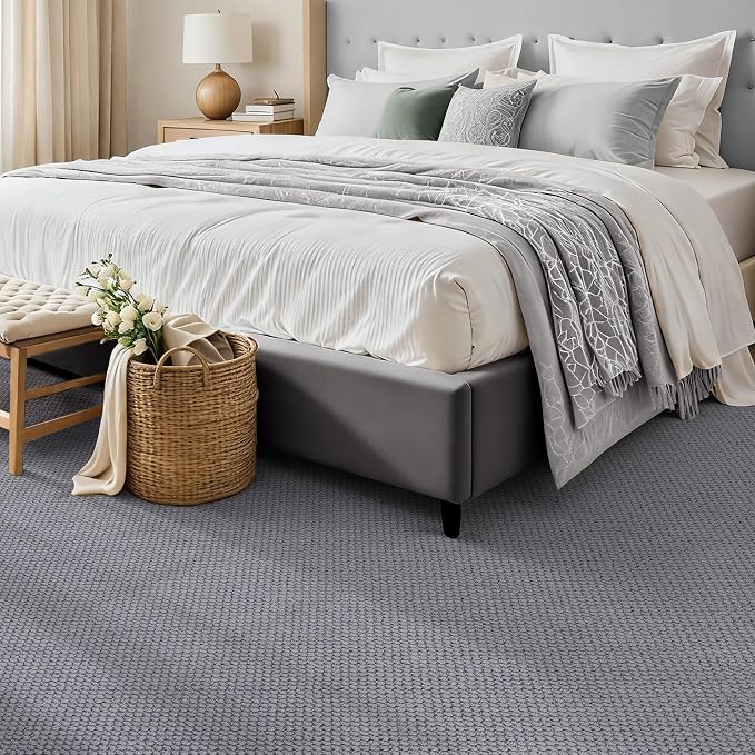 ANSSO Wool Rugs 8x10 for Living Room, 80% Merino Wool and 20% Cotton Soft - Image 2