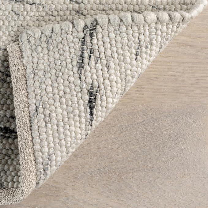 Rugs USA Santa Ynez Ivory/Grey, Wool & Cotton, Soft and Cozy, High Traffic - Image 3