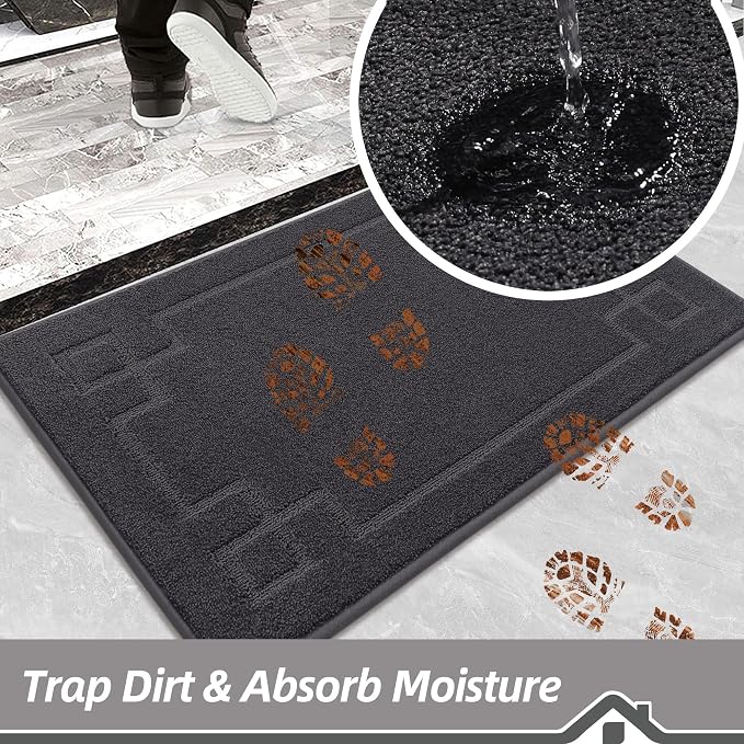 BEQHAUSE Door Mat 24" x 60", Non-Slip Door Mats Indoor Entryway Rugs Washable - Image 4