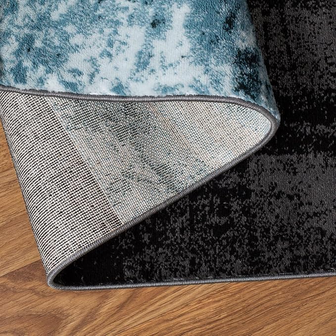 Rugshop Contemporary Abstract Circle Design Soft Round Area Rug 8' Gray - Image 4
