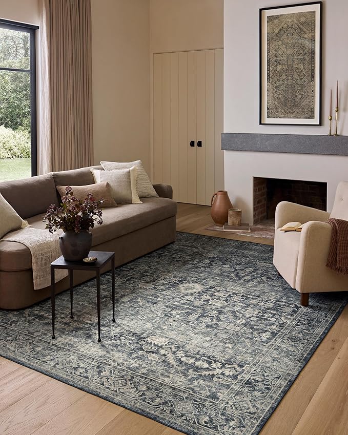 Loloi Amber Lewis Josie Collection JOS-01 Ocean/Natural 2'-6" x 10'-0" by Loloi
