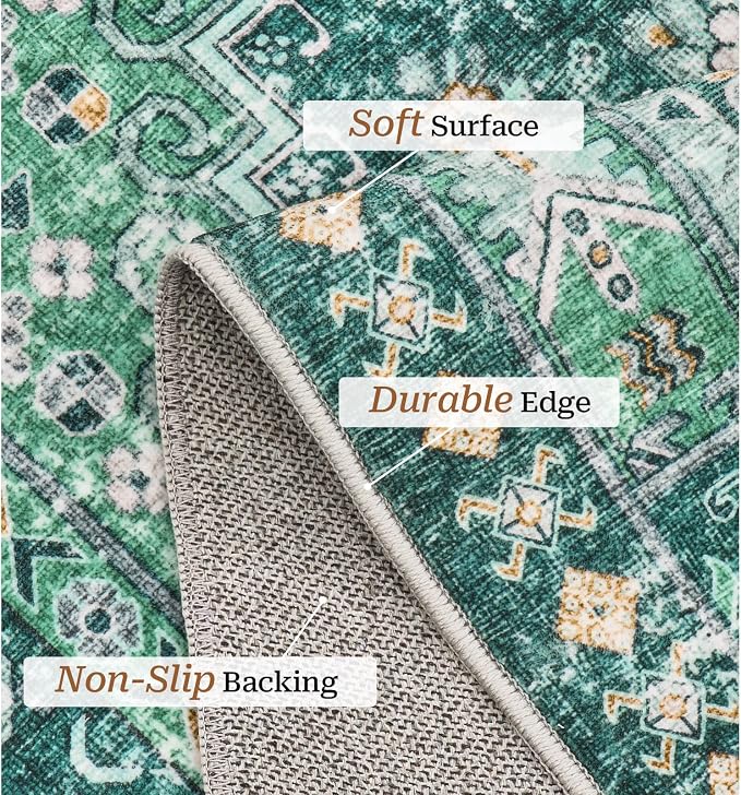 zesthome 8x10 Area Rugs for Living Room, Non-Slip Backing Washable Rugs - Image 4