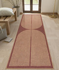 Lahome Modern Rainbow Easy Jute Entryway Runner Rug, Washable Indoor Outdoor by Lahome