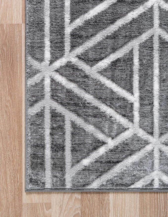 Rugs.com Lattice Trellis Collection Rug – 7' x 10' Gray Low-Pile Rug Perfect - Image 10