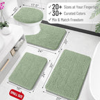 OLANLY Toilet Rugs U-Shaped 24x20, Extra Soft Absorbent Chenille Contour - Image 2