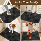 COSY HOMEER Plaid Door Mat 32" x 48", Dirt Trapper Entryway Rugs, Non-Slip - Image 9