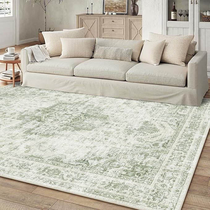 5x7 Vintage Washable Area Rugs Boho Medallion Large Distressed Retro Accent by HOME