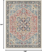 RUGGABLE Washable Vintage Area Rug – Kamran Cayenne Red 9x12, Stain-Resistant - Image 2