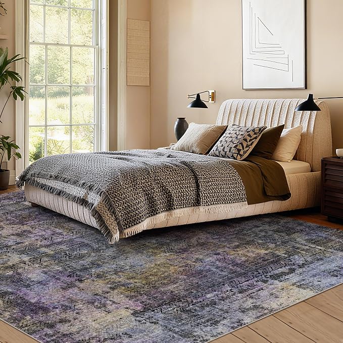 Kokia Abstract Area Rugs 9x12 Bedroom Washable Decor Low Pile Non-Slip - Image 5
