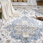 jinchan Runner Rug 2x5 Vintage Hallway Rug Boho Washable Runner Floral - Image 6