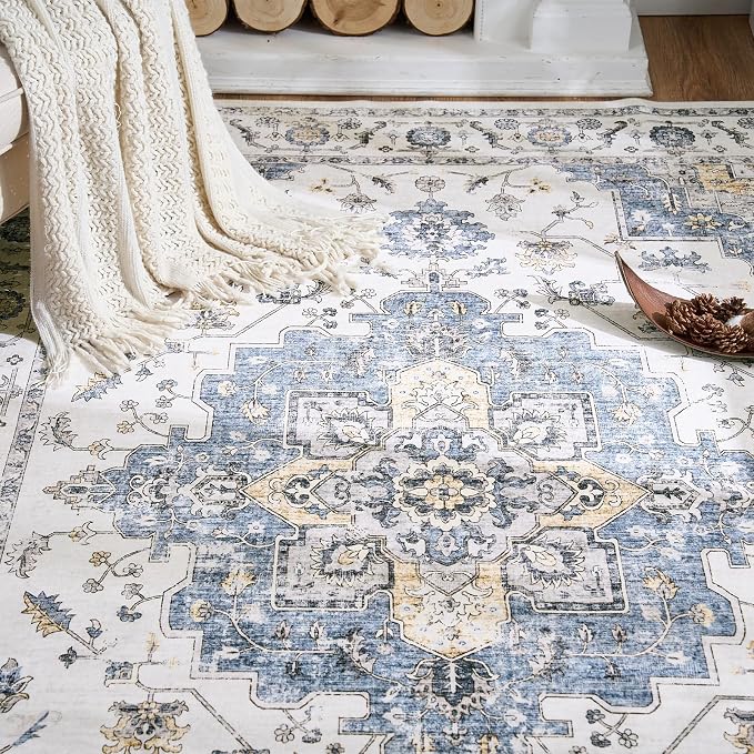 jinchan Runner Rug 2x5 Vintage Hallway Rug Boho Washable Runner Floral - Image 6