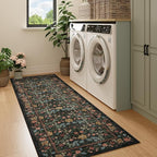 DUKINO 2.6x8 Runner Rug for Hallway, Washable Vintage Floral Kitchen Rug - Image 6