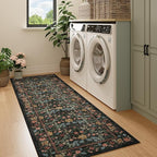 DUKINO 2x6 Runner Rug for Hallway, Washable Vintage Floral Kitchen Rug - Image 9