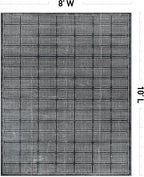 Rugshop Bohemian Stripe Lines Washable Non Slip Area Rug 8' x 10' Black - Image 2