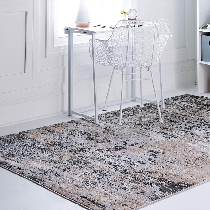 Rugs.com Leipzig Collection Rug – 10x14 Beige Low-Pile Rug Perfect by Rugscom