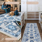 Fame Living Navy Blue Oushak Rug, Extra Large Area Rugs - Image 4