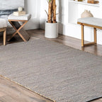 Nuloom Elfriede Handmade, Jute & Cotton, Textured and Earthy, High Traffic - Image 8