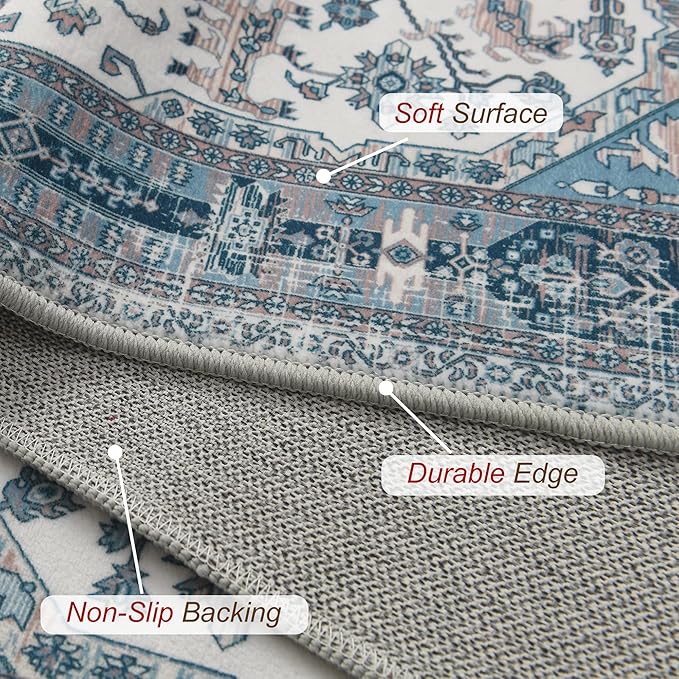 XWZO Washable Hallway Runner Rug 2x8ft — Non-Slip Low Pile Area Rug - Image 3
