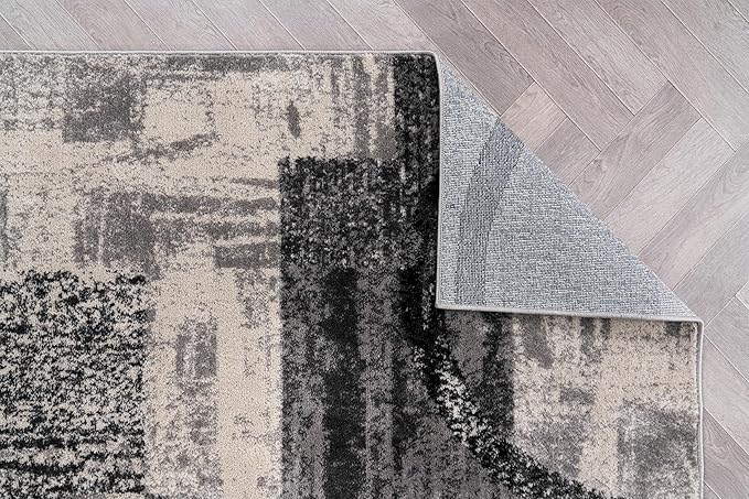 Rugshop Contemporary Abstract Circle Design Soft Area Rug 6' 6" Round Cream - Image 7