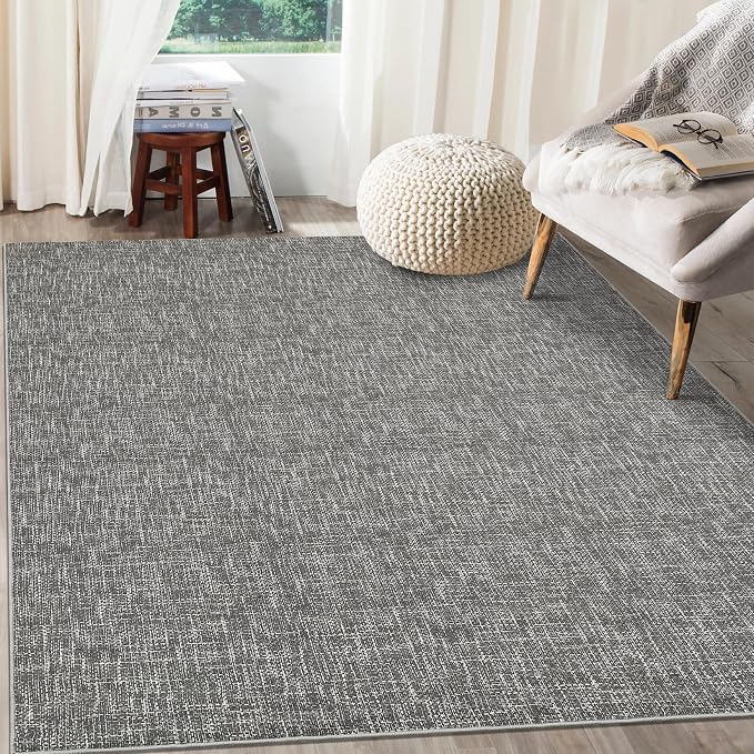 RUGSREAL Bedroom Area Rug 4x6 Modern Abstract Area Rug Stain Resistant Small by RUGSREAL