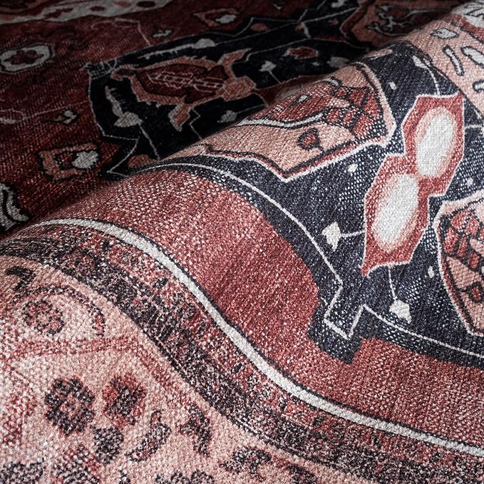 Fame Rugs Turkish Rug. Washable Vintage Oriental Antique Inspired Traditional - Image 7