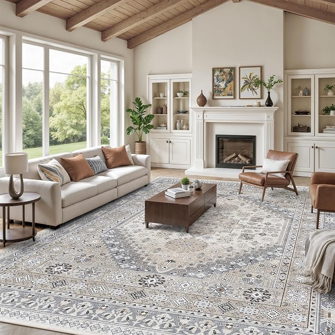 zesthome 12x15 Area Rugs, Large Washable Rug, Ultra-Thin Stain Resistant Rugs - Image 3