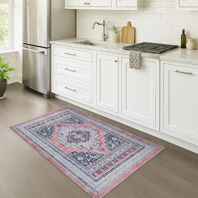 Fame Rugs Turkish Rug. Washable Vintage Oriental Antique Inspired Traditional by FameRugs