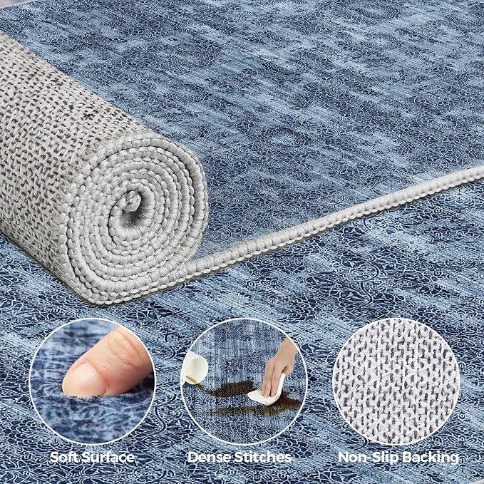 WITSHOCK 6x9 Area Rugs for Living Room: Machine Washable Non Slip Modern - Image 7