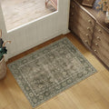 Light Brown Entryway Area Rug 2x3 Vintage Indoor Kitchen Washable Door Mat by PureCozy