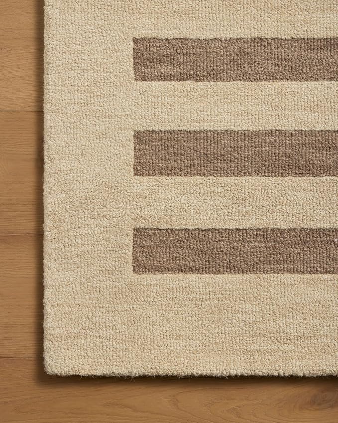 Loloi Leanne Ford Craven Collection CVN-05 Oatmeal/Bark 2'-3" x 3'-9" Accent - Image 6