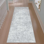 2x6 Runner Rug Washable Vintage Indoor Hallway Carpet Non Slip Grey Bedroom Low - Image 5
