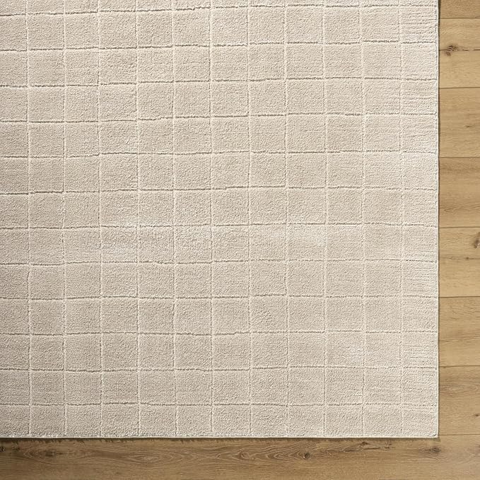 Livabliss x Our PNW Home Cascade Minimalist Grid Area Rug, Light Beige - Image 7