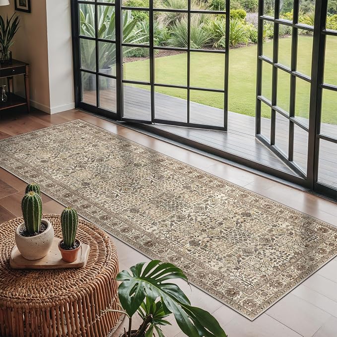 Bavni 2x6 Rug Runners for Hallways, Washable Runner Rug Non Slip, Vintage - Image 4